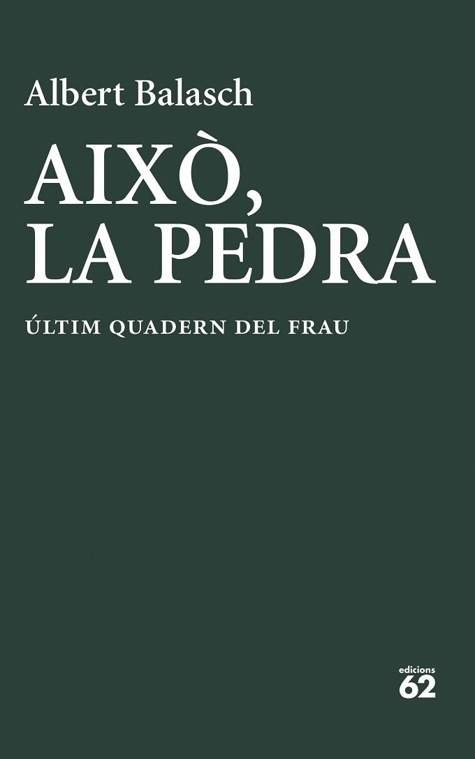 AIXÒ,LA PEDRA | 9788429783278 | BALASCH MONTULL, ALBERT | Llibreria Geli - Llibreria Online de Girona - Comprar llibres en català i castellà