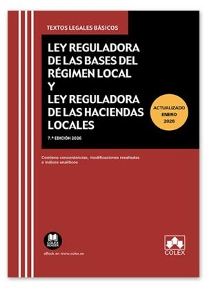 CÓDIGO DE BASES DE RÉGIMEN LOCAL Y DE HACIENDAS LOCALES(7ª EDICIÓN 2026) | 9791370115760 | Llibreria Geli - Llibreria Online de Girona - Comprar llibres en català i castellà
