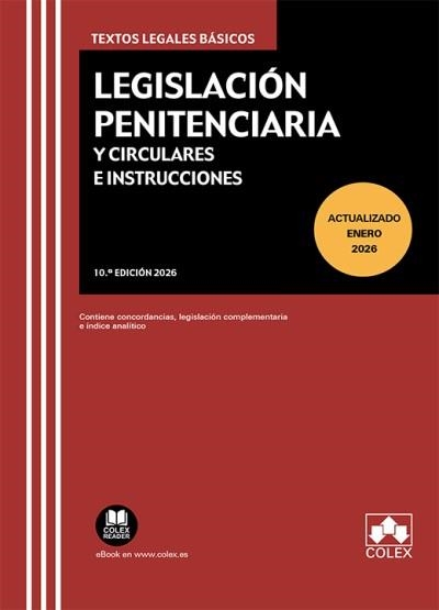LEGISLACIÓN PENITENCIARIA Y CIRCULARES E INSTRUCCIONES(10ª EDICIÓN 2026) | 9791370115890 | Libreria Geli - Librería Online de Girona - Comprar libros en catalán y castellano