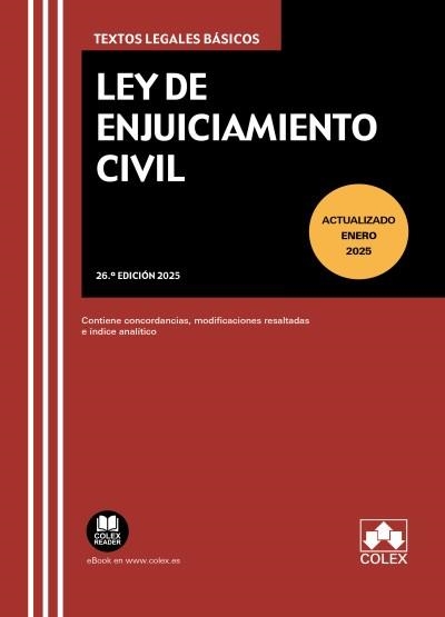 LEY DE ENJUICIAMIENTO CIVIL(27ª EDICIÓN 2026) | 9791370115562 | Libreria Geli - Librería Online de Girona - Comprar libros en catalán y castellano