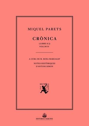 CRÒNICA DE MIQUEL PARETS | 9788416726554 | PARETS, MIQUEL | Libreria Geli - Librería Online de Girona - Comprar libros en catalán y castellano