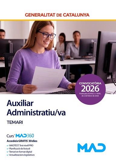 AUXILIAR ADMINISTRATIU/VA GENERALITAT DE CATALUNYA(TEMARI.EDICIÓ 2026) | 9791370287047 | Llibreria Geli - Llibreria Online de Girona - Comprar llibres en català i castellà