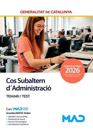 COS SUBALTERN D'ADMINISTRACIÓ GENERALITAT DE CATALUNYA(TEMAI I TEST.EDICIÓ 2026) | 9791370286828 | Llibreria Geli - Llibreria Online de Girona - Comprar llibres en català i castellà