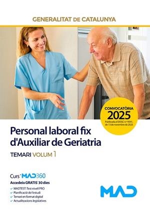 PERSONAL LABORAL FIX D'AUXILIAR DE GERIATRIA GENERALITAT DE CATALUNYA(TEMARI-1.EDICIÓ 2025) | 9791370283339 | Llibreria Geli - Llibreria Online de Girona - Comprar llibres en català i castellà