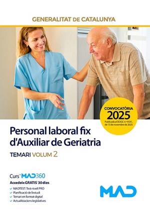 PERSONAL LABORAL FIX D'AUXILIAR DE GERIATRIA GENERALITAT DE CATALUNYA(TEMARI-2.EDICIÓ 2025) | 9791370283346 | Llibreria Geli - Llibreria Online de Girona - Comprar llibres en català i castellà
