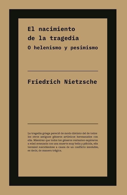 EL NACIMIENTO DE LA TRAGEDIA | 9791388115080 | NIETZSCHE, FRIEDRICH | Llibreria Geli - Llibreria Online de Girona - Comprar llibres en català i castellà