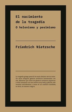 EL NACIMIENTO DE LA TRAGEDIA | 9791388115080 | NIETZSCHE, FRIEDRICH | Llibreria Geli - Llibreria Online de Girona - Comprar llibres en català i castellà