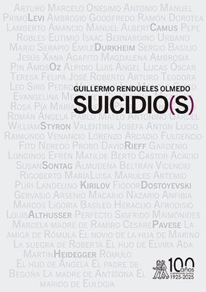SUICIDIO(S) | 9791387510152 | RENDUELES OLMEDO, GUILLERMO | Libreria Geli - Librería Online de Girona - Comprar libros en catalán y castellano
