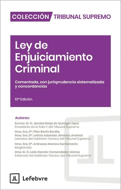 LEY DE ENJUICIAMIENTO CRIMINAL COMENTADO(13ª EDICIÓN 2026) | 9791387925376 | Llibreria Geli - Llibreria Online de Girona - Comprar llibres en català i castellà
