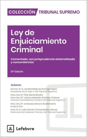 LEY DE ENJUICIAMIENTO CRIMINAL COMENTADO(13ª EDICIÓN 2026) | 9791387925376 | Llibreria Geli - Llibreria Online de Girona - Comprar llibres en català i castellà