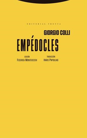 EMPÉDOCLES | 9788413643519 | COLLI, GIORGIO | Llibreria Geli - Llibreria Online de Girona - Comprar llibres en català i castellà