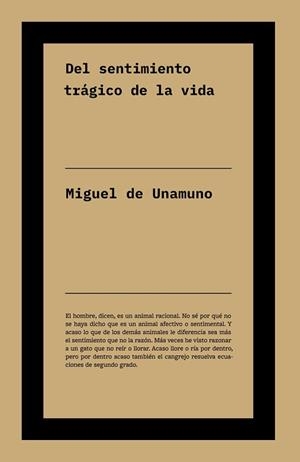 DEL SENTIMIENTO TRÁGICO DE LA VIDA | 9791388115202 | DE UNAMUNO, MIGUEL | Llibreria Geli - Llibreria Online de Girona - Comprar llibres en català i castellà