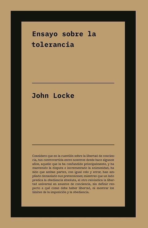 ENSAYO SOBRE LA TOLERANCIA | 9791388115189 | LOCKE, JOHN | Llibreria Geli - Llibreria Online de Girona - Comprar llibres en català i castellà
