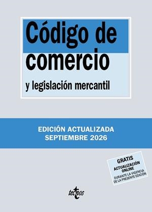 CÓDIGO DE COMERCIO Y LEGISLACIÓN MERCANTIL(43ª EDICIÓN 2026) | 9788430994366 | Libreria Geli - Librería Online de Girona - Comprar libros en catalán y castellano