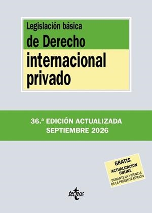 LEGISLACIÓN BÁSICA DE DERECHO INTERNACIONAL PRIVADO(36ª EDICIÓN 2026) | 9788430994397 | Libreria Geli - Librería Online de Girona - Comprar libros en catalán y castellano