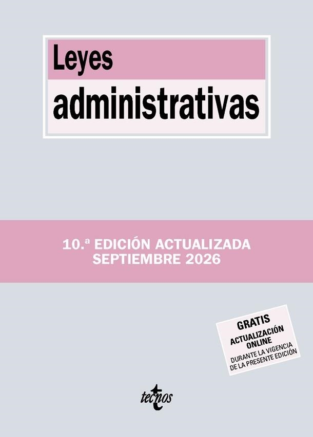 LEYES ADMINISTRATIVAS(10ª EDICIÓN 2026) | 9788430994519 | Libreria Geli - Librería Online de Girona - Comprar libros en catalán y castellano