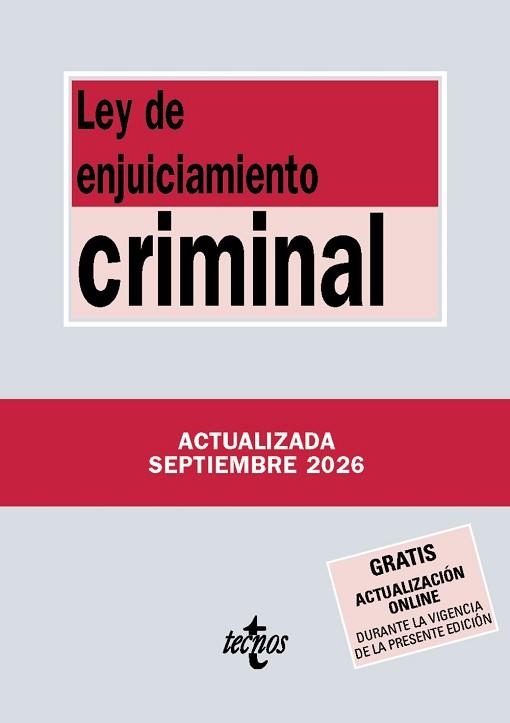 LEY DE ENJUICIAMIENTO CRIMINAL(10ª EDICIÓN 2026) | 9788430994533 | Libreria Geli - Librería Online de Girona - Comprar libros en catalán y castellano