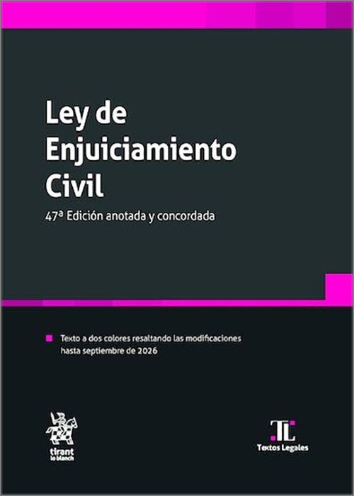 LEY DE ENJUICIAMIENTO CIVIL(47ª EDICIÓN 2026) | 9791370593490 | MONTERO AROCA, JUAN/CALDERÓN CUADRADO, MARÍA PÍA | Libreria Geli - Librería Online de Girona - Comprar libros en catalán y castellano