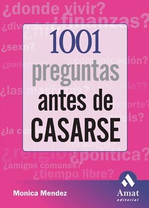 1001 PREGUNTAS ANTES DE CASARSE | 9788497352710 | MENDEZ,MONICA | Llibreria Geli - Llibreria Online de Girona - Comprar llibres en català i castellà